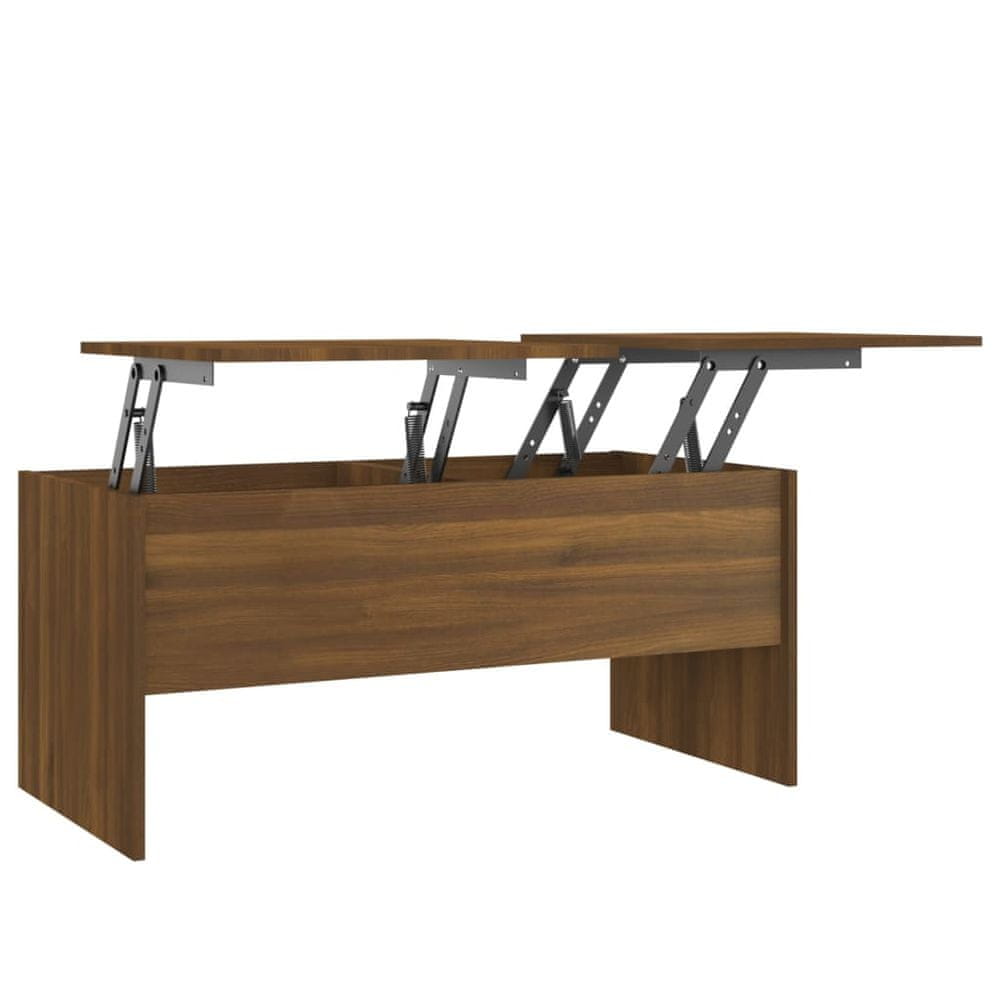 Vidaxl Konferenčný stolík hnedý dub 102x50,5x46,5 cm spracované drevo